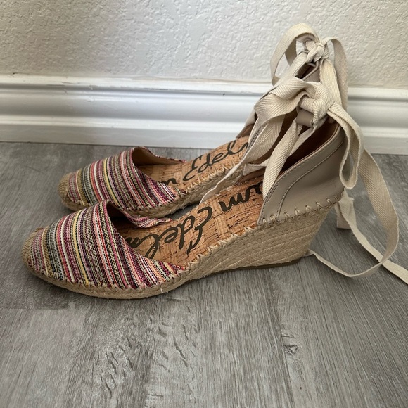 Sam Edelman Patsy Wrap Tie Ankle Espadrilles Size 10 - Picture 5 of 10